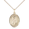 14kt Gold Filled St. Hildegard von Bingen patron saint medal necklace 3/4x1/2 inch 18 inch chain Bliss