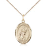 14kt gold filled St. Tarcisius patron saint medal necklace with 18 inch chain by Bliss Manufacturing