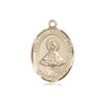 14kt Solid Gold Medium Our Lady of San Juan Medal Pendant 3/4 x 1/2 by Bliss