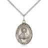 Sterling Silver Our Lady of San Juan Catholic Medal Necklace 3/4 x 1/2 on 18 inch chain by Bliss