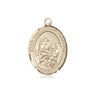 14kt Solid Gold St. Bernard of Montjoux Medal Pendant 3/4 x 1/2 by Bliss Manufacturing USA