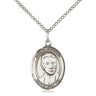Sterling Silver St. Eugene de Mazenod Patron Saint Medal Necklace 3/4 x 1/2 inch on 18 inch Chain by Bliss