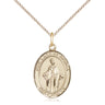 14kt gold filled Our Lady of Africa medal necklace 3/4 inch with 18 inch chain by Bliss