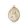 14kt Solid Gold St. Wenceslaus patron saint medal pendant 3/4 inch by Bliss Manufacturing USA