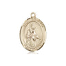 14kt Solid Gold St. Remigius of Reims Patron Saint Medal Pendant, 3/4 x 1/2 inch, handcrafted by Bliss Manufacturing USA