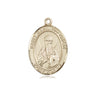 14kt Solid Gold St. Basil the Great Patron Saint Medal Pendant 3/4 x 1/2 by Bliss