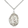 Sterling Silver St. James the Lesser Patron Saint Medal Necklace 3/4 x 1/2 inches on 18 inch Chain by Bliss