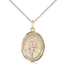 14kt Gold Filled Blessed Pier Giorgio Frassati Patron Saint Medal Necklace 3/4 x 1/2 with 18 inch Chain by Bliss