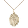 14kt Gold Filled St. Caroline Gerhardinger patron saint medal necklace with 18 inch chain by Bliss Manufacturing