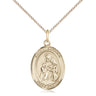 Gold Filled St. Angela Merici Catholic patron saint medal necklace with 18 inch chain by Bliss Manufacturing