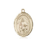 14kt Solid Gold St. Deborah Patron Saint Medal Pendant 3/4 x 1/2 inch by Bliss Manufacturing