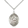 Sterling Silver St. Deborah Patron Saint Medal Necklace 3/4 inch pendant with 18 inch chain by Bliss