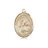 14kt Solid Gold Our Lady of Good Counsel Medal Pendant 3/4 x 1/2 inch by Bliss Manufacturing