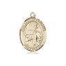 14kt Solid Gold Our Lady of Lourdes Medal Pendant 3/4 inch x 1/2 inch by Bliss
