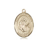 14kt Solid Gold Our Lady of Mercy Medal Pendant 3/4x1/2 inch by Bliss