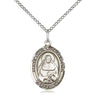 Sterling Silver St. Marie Magdalen Postel Medal Necklace 3/4 x 1/2 inch with 18 inch Chain by Bliss