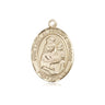 14kt Solid Gold Our Lady of Prompt Succor Medal Pendant 3/4 x 1/2 inch by Bliss Manufacturing