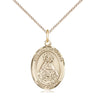 14kt gold filled Our Lady of Olives Catholic medal necklace with 18 inch chain, handcrafted by Bliss