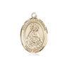 14kt solid gold Our Lady of Olives Catholic medal pendant, handcrafted by Bliss Manufacturing