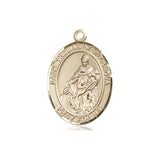 14kt Solid Gold St. Thomas of Villanova patron saint medal pendant 3/4 inch by 1/2 inch by Bliss