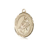 14kt Solid Gold St. Thomas of Villanova patron saint medal pendant 3/4 inch by 1/2 inch by Bliss