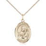 Gold Filled St. Meinrad of Einsideln Catholic patron saint medal necklace 3/4 x 1/2 inch with 18 inch chain by Bliss