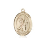 14kt Solid Gold St. Roch Patron Saint Medal Pendant 3/4 x 1/2 inch by Bliss Manufacturing