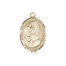 14kt Solid Gold St. Elizabeth of the Visitation Catholic Medal Pendant 3/4 x 1/2 inches by Bliss