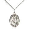Sterling silver St. Malachy O'More patron saint medal necklace with 18 inch chain by Bliss Manufacturing