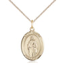 14kt Gold Filled St. Odilia patron saint medal necklace 3/4 x 1/2 inches with 18 inch chain by Bliss