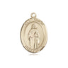 14kt Solid Gold St. Odilia patron saint medal pendant 3/4 x 1/2 inches handcrafted by Bliss Manufacturing