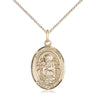 14kt Gold Filled St. Christina the Astonishing patron saint medal necklace with 18 inch chain by Bliss