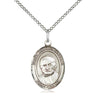 Sterling silver St. Arnold Janssen patron saint medal necklace with 3/4 inch pendant on 18 inch chain by Bliss