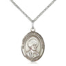 Sterling Silver St. Louis de Montfort Patron Saint Medal Necklace 3/4 inch on 18 inch chain by Bliss Manufacturing