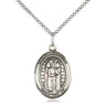 Sterling silver St. Matthias the Apostle patron saint medal necklace with 18 inch chain by Bliss Manufacturing