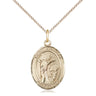 14kt Gold Filled St. Kenneth Medal Necklace 3/4 inch by Bliss Manufacturing