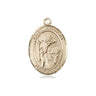 14kt solid gold St. Kenneth patron saint medal pendant 3/4 inch by Bliss Manufacturing