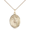 14kt gold filled St. Regina patron saint medal necklace 3/4 x 1/2 inch on 18 inch chain by Bliss