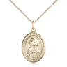 14kt Gold Filled Immaculate Heart of Mary medal necklace 3/4 x 1/2 inch pendant 18 inch chain by Bliss