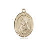 14kt Solid Gold St. Rafta Patron Saint Medal Pendant 3/4 x 1/2 inches by Bliss Manufacturing