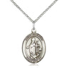 Sterling silver St. Clement medal necklace with 3/4 inch pendant on 18 inch curb chain by Bliss