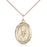 14kt gold filled St. Anselm of Canterbury patron saint medal necklace with 18 inch chain by Bliss