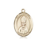 14kt solid gold St. Anselm of Canterbury patron saint medal pendant by Bliss Manufacturing