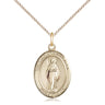 14kt Gold Filled Virgin of the Globe Medal Necklace 3/4 x 1/2 inch with 18 inch Chain by Bliss USA