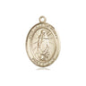 14kt Solid Gold Our Lady of Tears Medal Pendant 3/4 x 1/2 inch handcrafted by Bliss