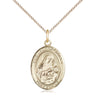 Gold Filled Our Lady of Grapes Medal Necklace 3/4 x 1/2 inch with 18 inch Chain by Bliss