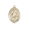 14kt Solid Gold Our Lady of Grapes Medal Pendant 3/4 x 1/2 inch by Bliss Manufacturing