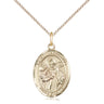 14kt Gold Filled St. Januarius Patron Saint Medal Necklace 3/4 inch with 18 inch Chain by Bliss Manufacturing