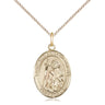 14kt gold filled St. Adrian of Nicomedia patron saint medal necklace with 18 inch chain by Bliss