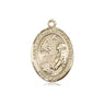 14kt solid gold St. Catherine of Bologna medal pendant, 3/4 x 1/2 inches, handcrafted by Bliss Manufacturing